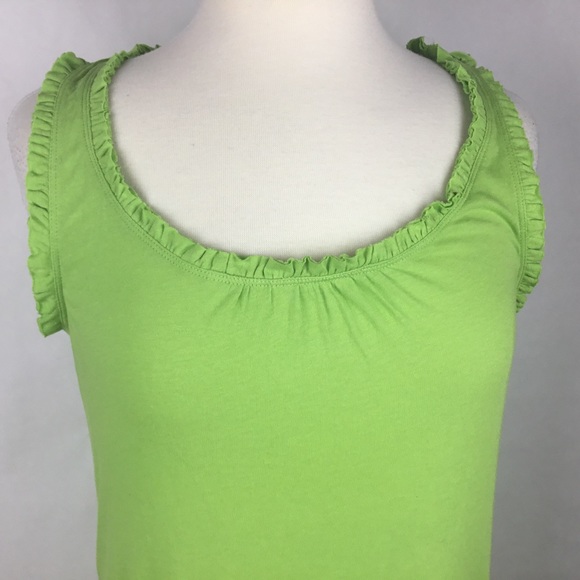 Old Navy Women Tank Top Ruffle Racerback Sz Medium - Picture 3 of 8